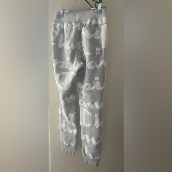 CHAMPION REVERSE WEAVE Grey & White Sweatpants Unisex Size Mens S/ Women's Med - Picture 3 of 15